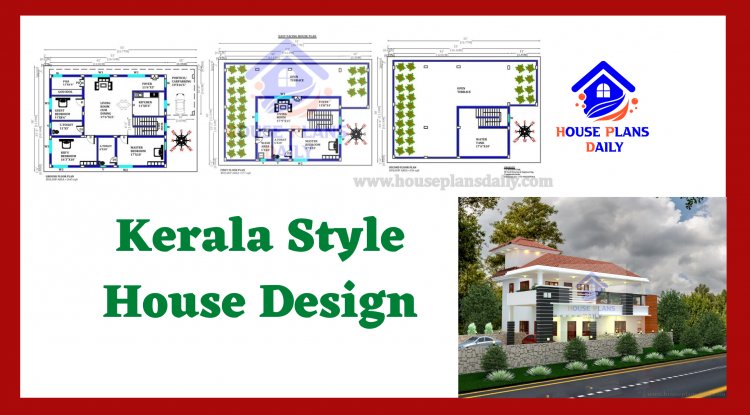 Kerala Style House Design | East Facing Home Plan with Elevation