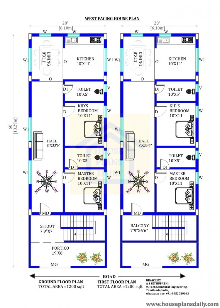 20x60 House plan