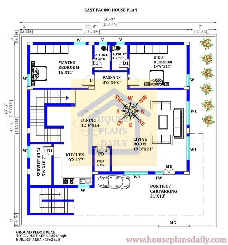 duplex floor plan
