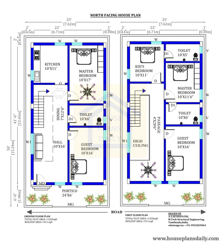 20x50 2 storey house design