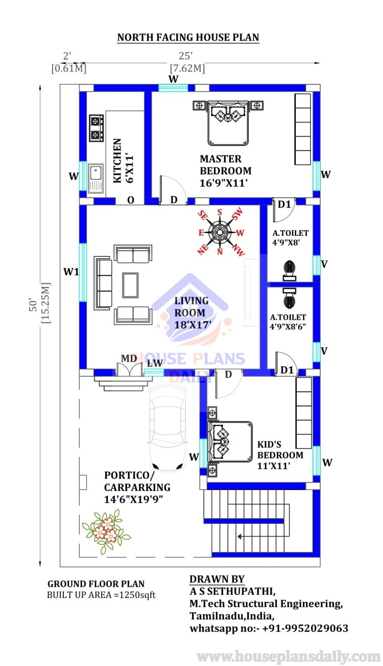 house plan design 20x50