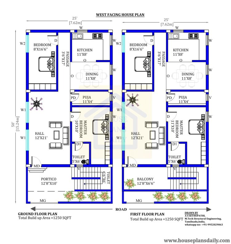 25x50 house plan