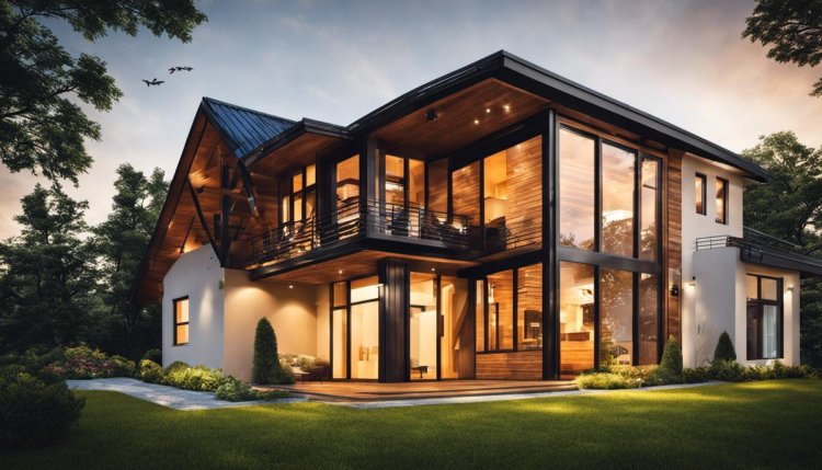 A well-positioned house receiving natural light through large windows