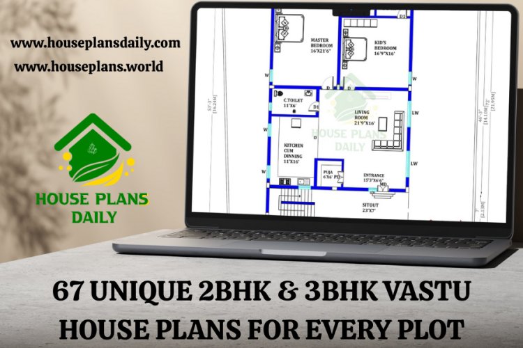 67 Unique 2BHK and 3BHK Vastu House Plans for Every Plot Direction